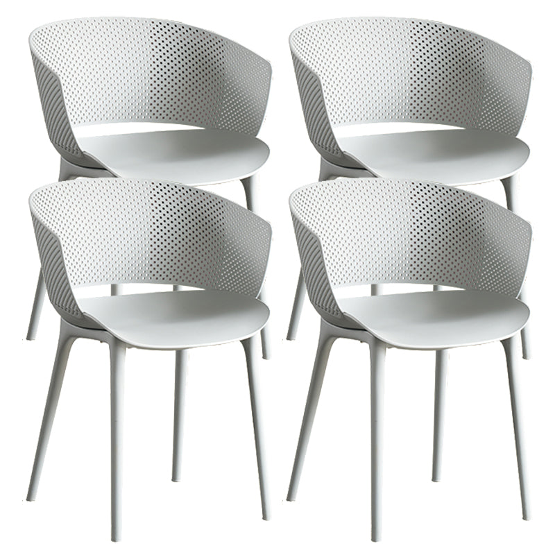 Silla de comedor de espalda abierta silla de comedor de plástico moderno