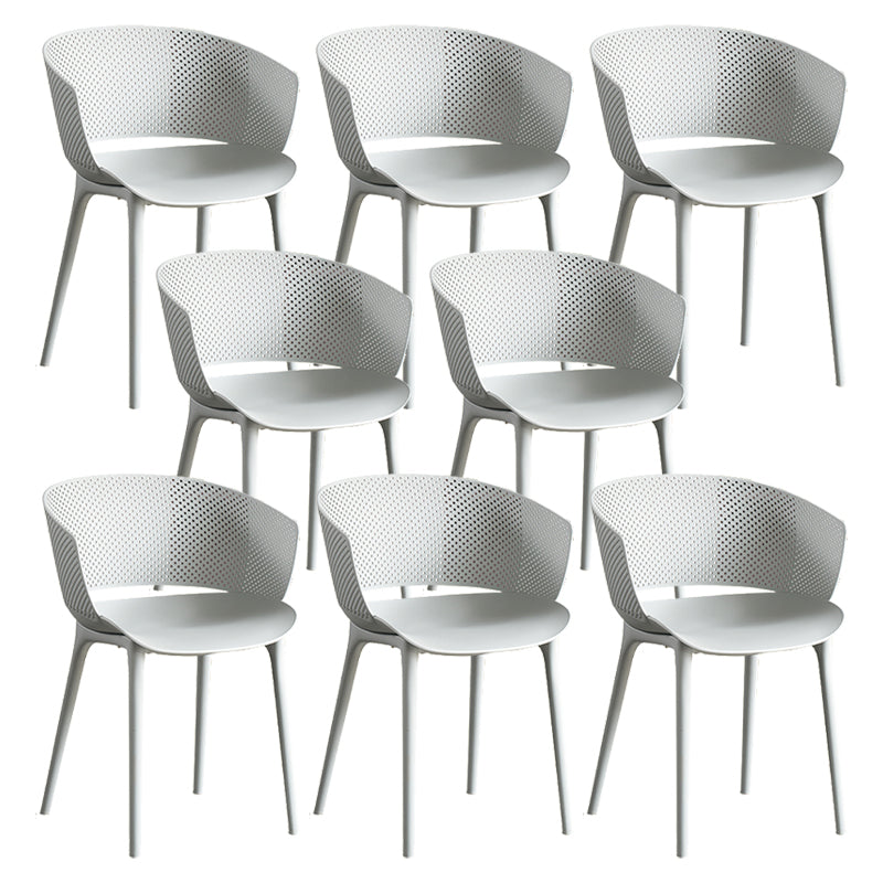 Silla de comedor de espalda abierta silla de comedor de plástico moderno