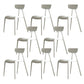 Kitchen Plastic Side Chair Modern Style Open Back Armless Chair Set White 8 Piece Set Clearhalo 'Dining Chairs' 'Dining Tables & Seating' 'dining_chair' 'furn' 'furn_dining_chair' 'Furniture' 'Kitchen & Dining Furniture' 6846060