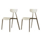 Kitchen Plastic Side Chair Modern Style Open Back Armless Chair Set Light Khaki 2 Piece Set Clearhalo 'Dining Chairs' 'Dining Tables & Seating' 'dining_chair' 'furn' 'furn_dining_chair' 'Furniture' 'Kitchen & Dining Furniture' 6846074