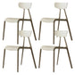 Kitchen Plastic Side Chair Modern Style Open Back Armless Chair Set Light Khaki 4 Piece Set Clearhalo 'Dining Chairs' 'Dining Tables & Seating' 'dining_chair' 'furn' 'furn_dining_chair' 'Furniture' 'Kitchen & Dining Furniture' 6846075