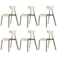 Kitchen Plastic Side Chair Modern Style Open Back Armless Chair Set Light Khaki 6 Piece Set Clearhalo 'Dining Chairs' 'Dining Tables & Seating' 'dining_chair' 'furn' 'furn_dining_chair' 'Furniture' 'Kitchen & Dining Furniture' 6846076