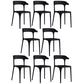 Open Back Dining Side Chair Contemporary Plastic Dining Armless Chair Black 8 Piece Set Clearhalo 'Dining Chairs' 'Dining Tables & Seating' 'dining_chair' 'furn' 'furn_dining_chair' 'Furniture' 'Kitchen & Dining Furniture' 6846082