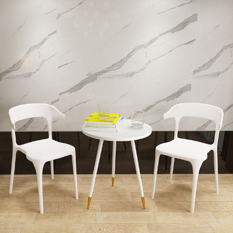 Open Back Dining Side Chair Contemporary Plastic Dining Armless Chair Clearhalo 'Dining Chairs' 'Dining Tables & Seating' 'dining_chair' 'furn' 'furn_dining_chair' 'Furniture' 'Kitchen & Dining Furniture' 6846091