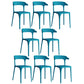 Open Back Dining Side Chair Contemporary Plastic Dining Armless Chair Blue 8 Piece Set Clearhalo 'Dining Chairs' 'Dining Tables & Seating' 'dining_chair' 'furn' 'furn_dining_chair' 'Furniture' 'Kitchen & Dining Furniture' 6846100