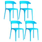 Open Back Dining Side Chair Contemporary Plastic Dining Armless Chair Sky Blue 4 Piece Set Clearhalo 'Dining Chairs' 'Dining Tables & Seating' 'dining_chair' 'furn' 'furn_dining_chair' 'Furniture' 'Kitchen & Dining Furniture' 6846101
