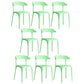 Open Back Dining Side Chair Contemporary Plastic Dining Armless Chair Green 8 Piece Set Clearhalo 'Dining Chairs' 'Dining Tables & Seating' 'dining_chair' 'furn' 'furn_dining_chair' 'Furniture' 'Kitchen & Dining Furniture' 6846104