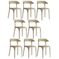 Open Back Dining Side Chair Contemporary Plastic Dining Armless Chair Khaki 8 Piece Set Clearhalo 'Dining Chairs' 'Dining Tables & Seating' 'dining_chair' 'furn' 'furn_dining_chair' 'Furniture' 'Kitchen & Dining Furniture' 6846106