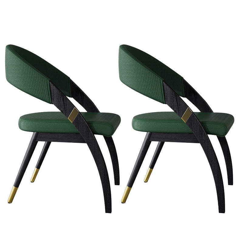 Open Back Contemporary Arm Chair Home Solid Wood Dining Chair