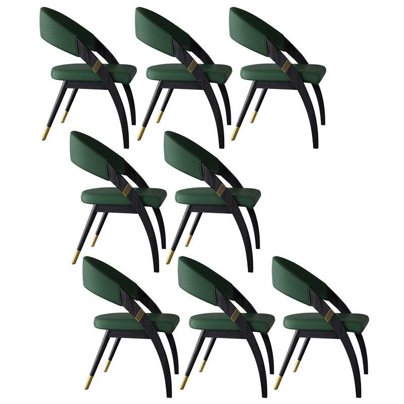 Open Back Contemporary Arm Chair Home Solid Wood Dining Chair