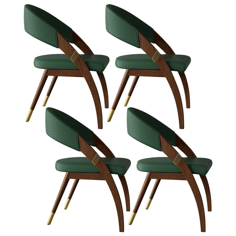 Open Back Contemporary Arm Chair Home Solid Wood Dining Chair