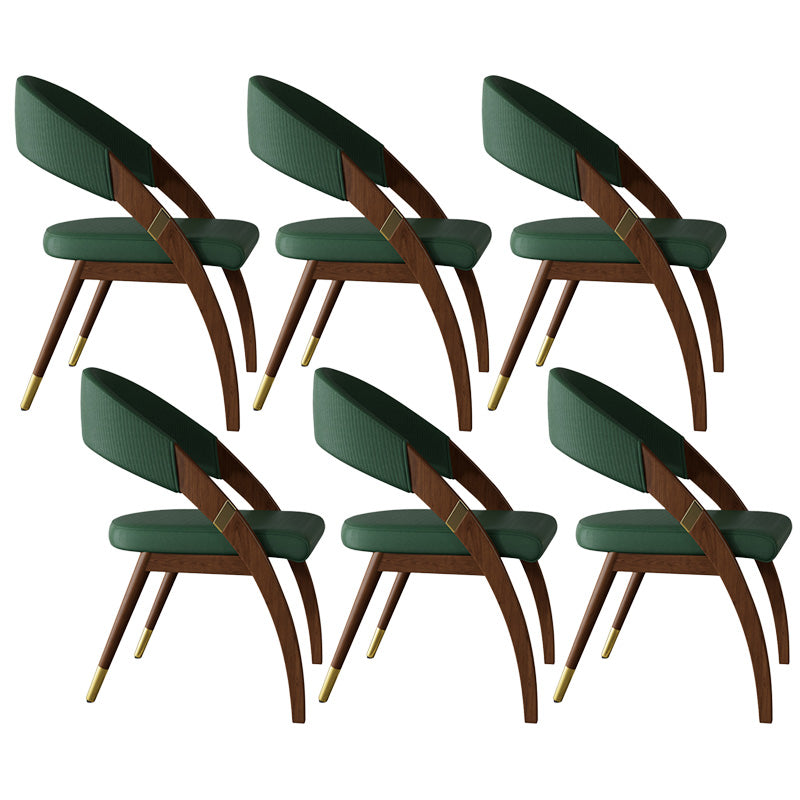 Open Back Contemporary Arm Chair Home Solid Wood Dining Chair