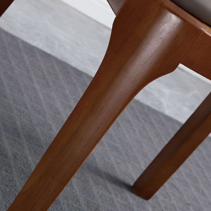 Moderne gepolsterte armlose Stuhl Haus Massivholz Essstuhl