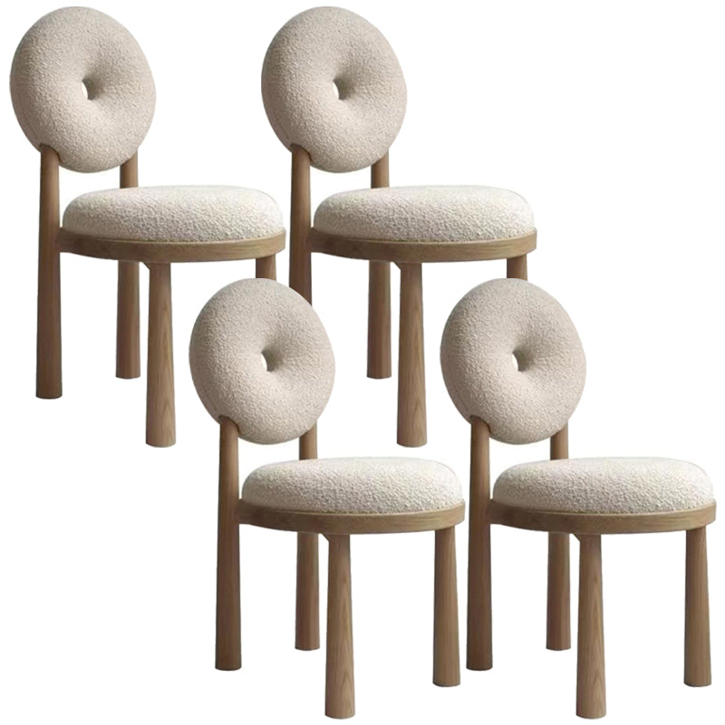 Chaises de salle à manger sans bras rembourrées