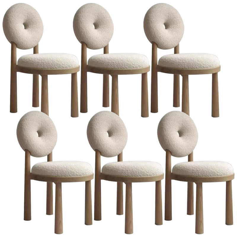 Chaises de salle à manger sans bras rembourrées