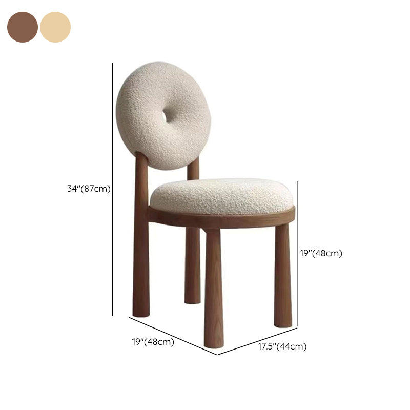 Chaises de salle à manger sans bras rembourrées