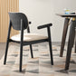 Modern Indoor Upholstered Arm Chair Home Solid Wood Dining Chair