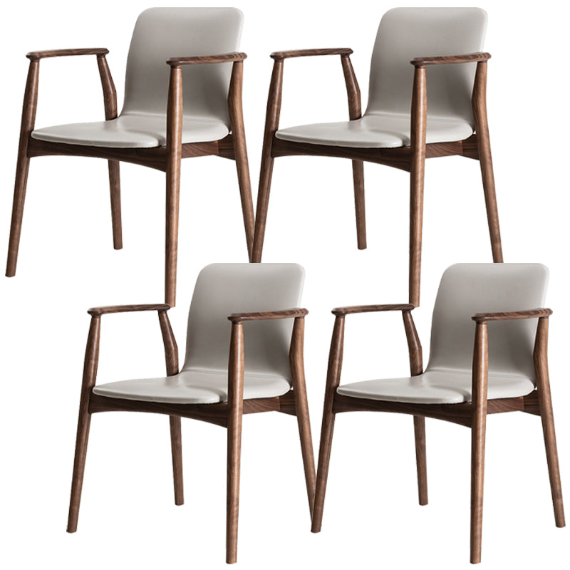 Contemporary Solid Wood Dining Chair Upholstered Arm Chair Home 4 Piece Set Clearhalo 'Dining Chairs' 'Dining Tables & Seating' 'dining_chair' 'furn' 'furn_dining_chair' 'Furniture' 'Kitchen & Dining Furniture' 6846252