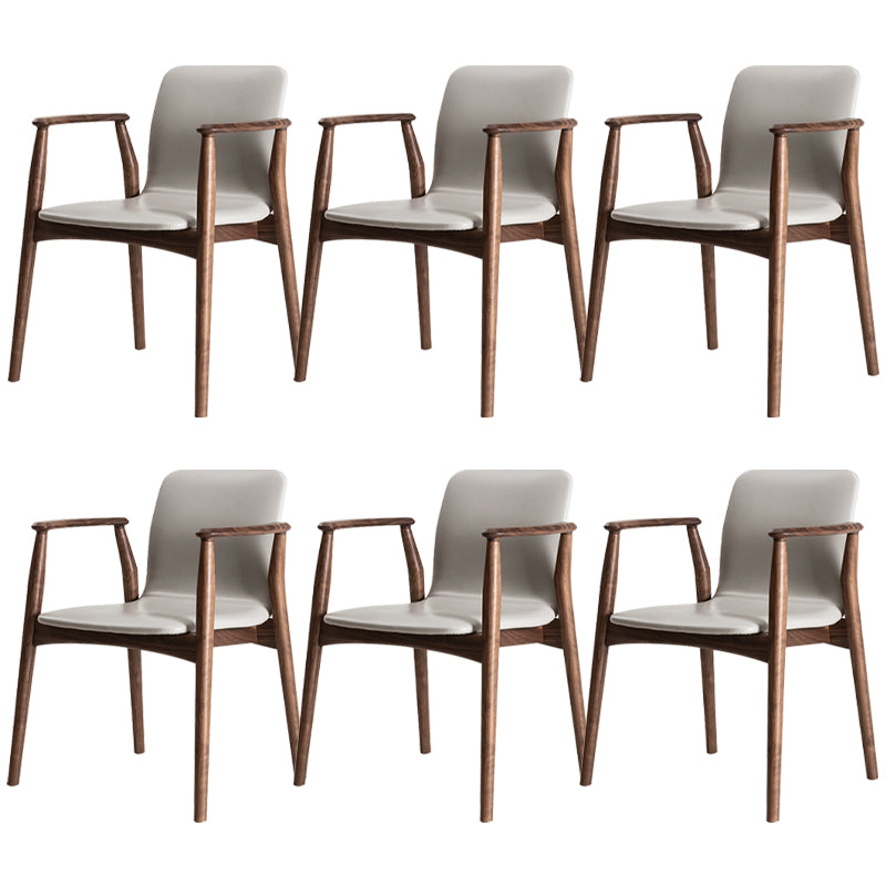 Contemporary Solid Wood Dining Chair Upholstered Arm Chair Home 6 Piece Set Clearhalo 'Dining Chairs' 'Dining Tables & Seating' 'dining_chair' 'furn' 'furn_dining_chair' 'Furniture' 'Kitchen & Dining Furniture' 6846254