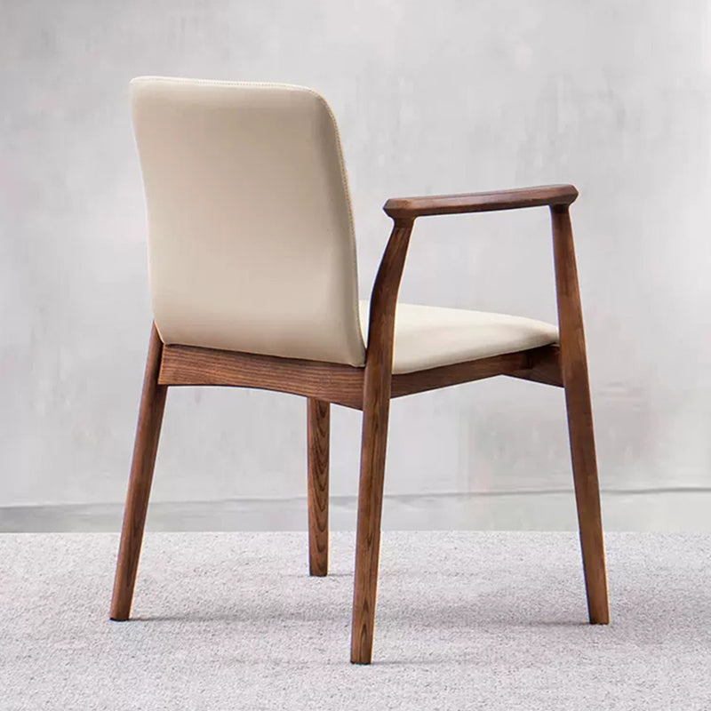 Contemporary Solid Wood Dining Chair Upholstered Arm Chair Home Clearhalo 'Dining Chairs' 'Dining Tables & Seating' 'dining_chair' 'furn' 'furn_dining_chair' 'Furniture' 'Kitchen & Dining Furniture' 6846255