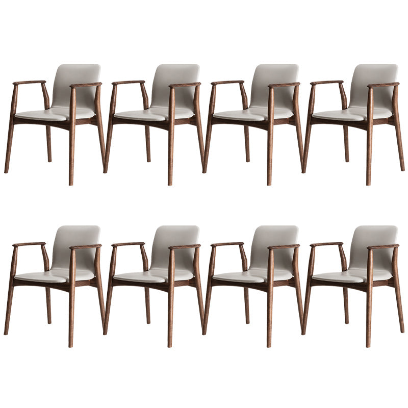 Contemporary Solid Wood Dining Chair Upholstered Arm Chair Home 8 Piece Set Clearhalo 'Dining Chairs' 'Dining Tables & Seating' 'dining_chair' 'furn' 'furn_dining_chair' 'Furniture' 'Kitchen & Dining Furniture' 6846256