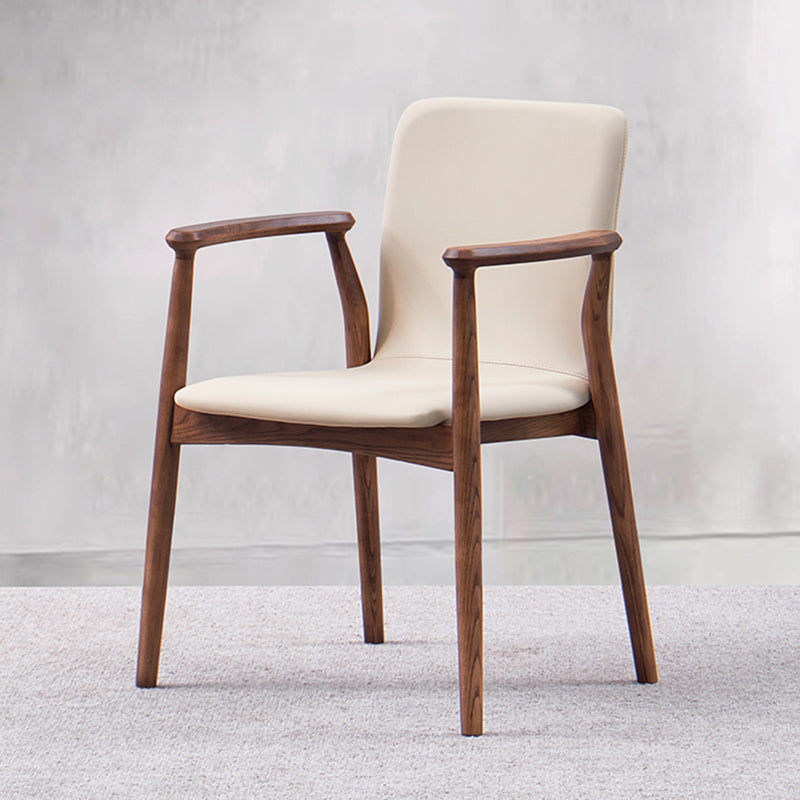 Contemporary Solid Wood Dining Chair Upholstered Arm Chair Home Clearhalo 'Dining Chairs' 'Dining Tables & Seating' 'dining_chair' 'furn' 'furn_dining_chair' 'Furniture' 'Kitchen & Dining Furniture' 6846257