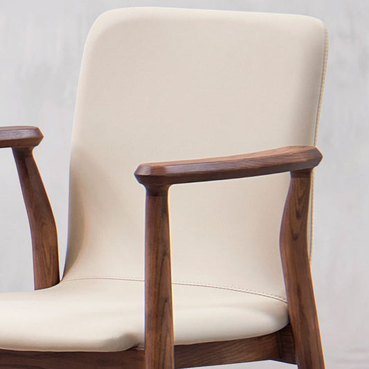 Sedia da pranzo in legno massiccio contemporaneo sedia a braccio imbottita
