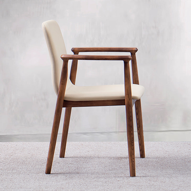 Contemporary Solid Wood Dining Chair Upholstered Arm Chair Home Clearhalo 'Dining Chairs' 'Dining Tables & Seating' 'dining_chair' 'furn' 'furn_dining_chair' 'Furniture' 'Kitchen & Dining Furniture' 6846263