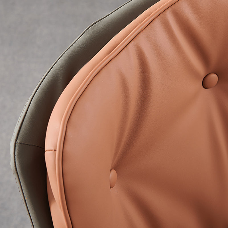 Home Faux Leather Side Chair Armless Dining Chairs in Black Legs Clearhalo 'Dining Chairs' 'Dining Tables & Seating' 'dining_chair' 'furn' 'furn_dining_chair' 'Furniture' 'Kitchen & Dining Furniture' 6846285