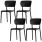 Modern Indoor-Outdoor Chair Plastic Open Back Dining Chair Set Black 4 Piece Set Clearhalo 'Dining Chairs' 'Dining Tables & Seating' 'dining_chair' 'furn' 'furn_dining_chair' 'Furniture' 'Kitchen & Dining Furniture' 6846322