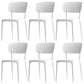 Modern Indoor-Outdoor Chair Plastic Open Back Dining Chair Set White 6 Piece Set Clearhalo 'Dining Chairs' 'Dining Tables & Seating' 'dining_chair' 'furn' 'furn_dining_chair' 'Furniture' 'Kitchen & Dining Furniture' 6846340