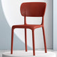 Modern Indoor-Outdoor Chair Plastic Open Back Dining Chair Set Red 1 Piece Clearhalo 'Dining Chairs' 'Dining Tables & Seating' 'dining_chair' 'furn' 'furn_dining_chair' 'Furniture' 'Kitchen & Dining Furniture' 6846342