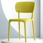 Modern Indoor-Outdoor Chair Plastic Open Back Dining Chair Set Yellow 1 Piece Clearhalo 'Dining Chairs' 'Dining Tables & Seating' 'dining_chair' 'furn' 'furn_dining_chair' 'Furniture' 'Kitchen & Dining Furniture' 6846352