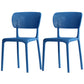 Modern Indoor-Outdoor Chair Plastic Open Back Dining Chair Set Blue 2 Piece Set Clearhalo 'Dining Chairs' 'Dining Tables & Seating' 'dining_chair' 'furn' 'furn_dining_chair' 'Furniture' 'Kitchen & Dining Furniture' 6846358