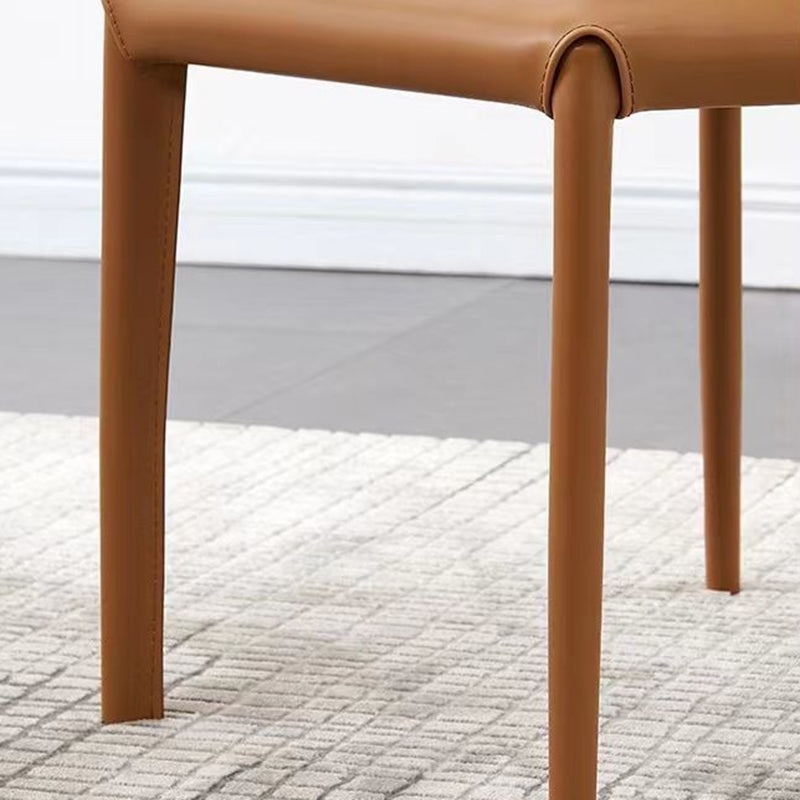 Faux Leather Dining Chair Modern Style Wingback Armless Chair Clearhalo 'Dining Chairs' 'Dining Tables & Seating' 'dining_chair' 'furn' 'furn_dining_chair' 'Furniture' 'Kitchen & Dining Furniture' 6846384