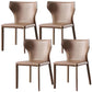 Faux Leather Dining Chair Modern Style Wingback Armless Chair Brown 4 Piece Set Clearhalo 'Dining Chairs' 'Dining Tables & Seating' 'dining_chair' 'furn' 'furn_dining_chair' 'Furniture' 'Kitchen & Dining Furniture' 6846389