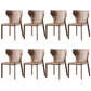Faux Leather Dining Chair Modern Style Wingback Armless Chair Brown 8 Piece Set Clearhalo 'Dining Chairs' 'Dining Tables & Seating' 'dining_chair' 'furn' 'furn_dining_chair' 'Furniture' 'Kitchen & Dining Furniture' 6846391