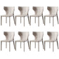Faux Leather Dining Chair Modern Style Wingback Armless Chair Off-White 8 Piece Set Clearhalo 'Dining Chairs' 'Dining Tables & Seating' 'dining_chair' 'furn' 'furn_dining_chair' 'Furniture' 'Kitchen & Dining Furniture' 6846396