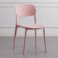 Plastic Dining Chair Modern Style Open Back Dining Armless Chair