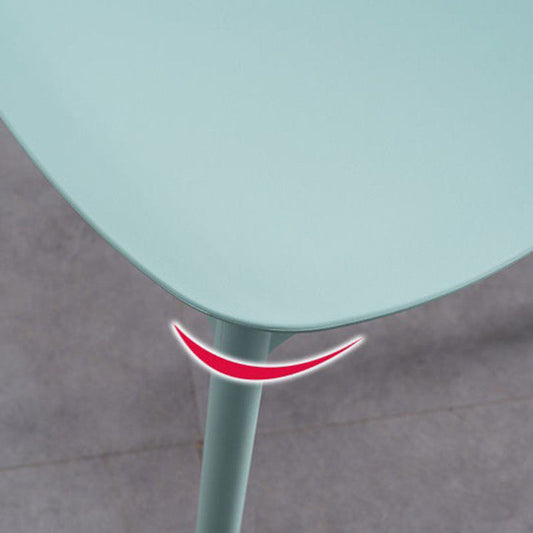 Plastic Dining Chair Modern Style Open Back Dining Armless Chair