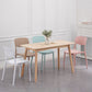 Plastic Dining Chair Modern Style Open Back Dining Armless Chair