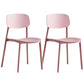 Plastic Dining Chair Modern Style Open Back Dining Armless Chair