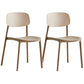 Plastic Dining Chair Modern Style Open Back Dining Armless Chair
