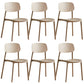 Plastic Dining Chair Modern Style Open Back Dining Armless Chair