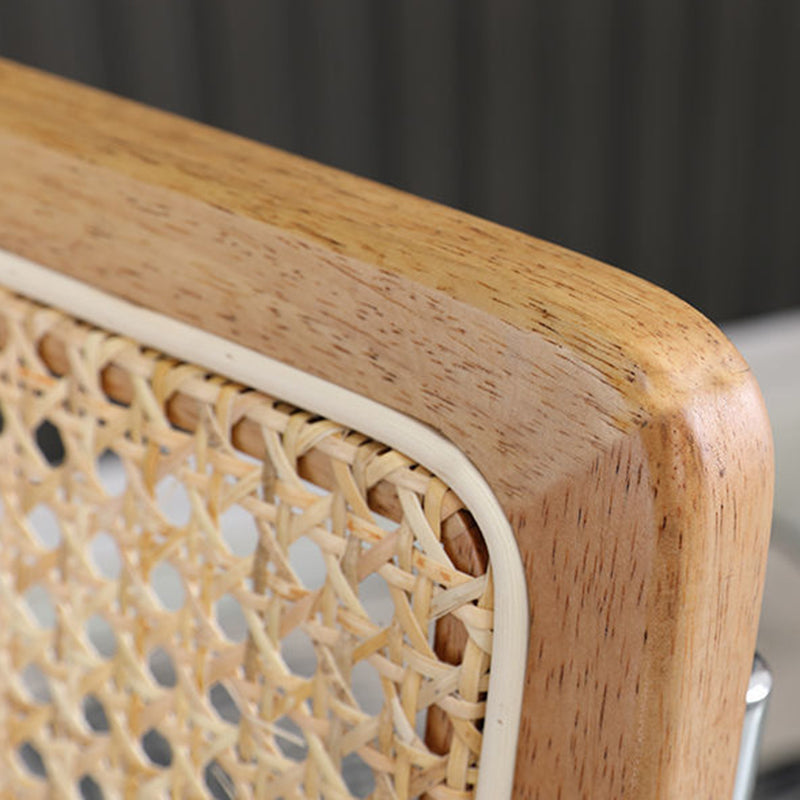 Metalen zijstoel Moderne stijl Open rugarmloze stoel met zilveren been