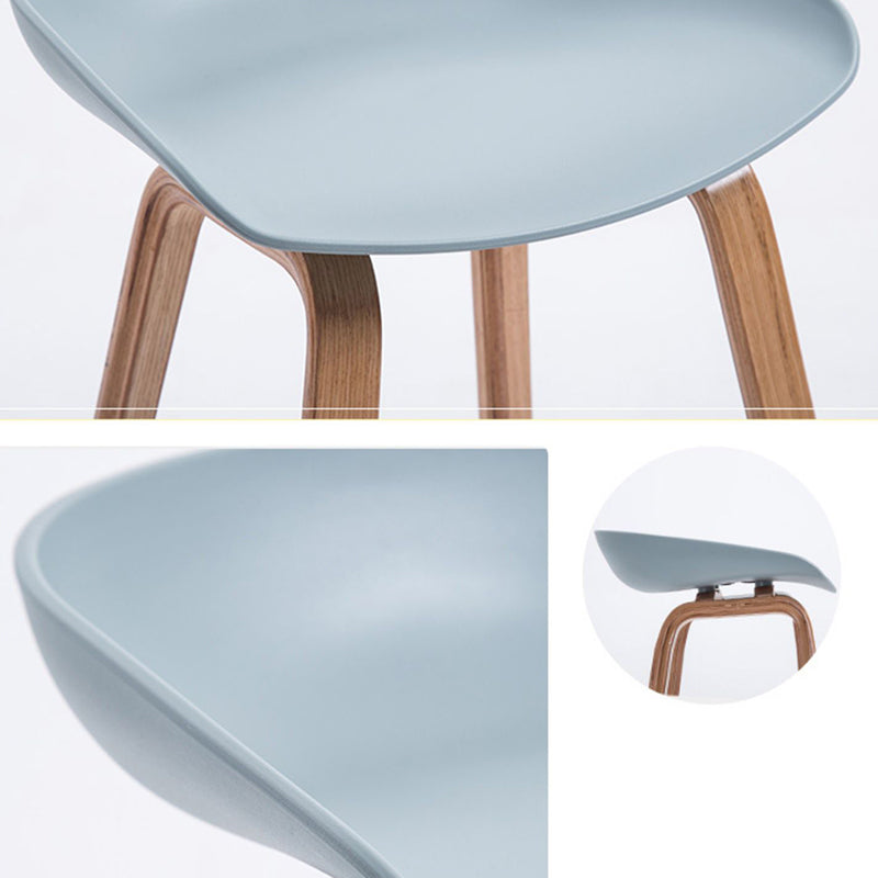Sgabelli da bar in plastica bassa sgabello da pranzo con base in legno massiccio