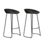 Industrial Plastic Bar Stool Armless Dining Stool with Metal Base Black 2 Piece Set Clearhalo 'Bar Furniture' 'Bar Stools' 'bar_stools' 'furn' 'furn_bar_stools' 'Furniture' 'Kitchen & Dining Furniture' 6846551