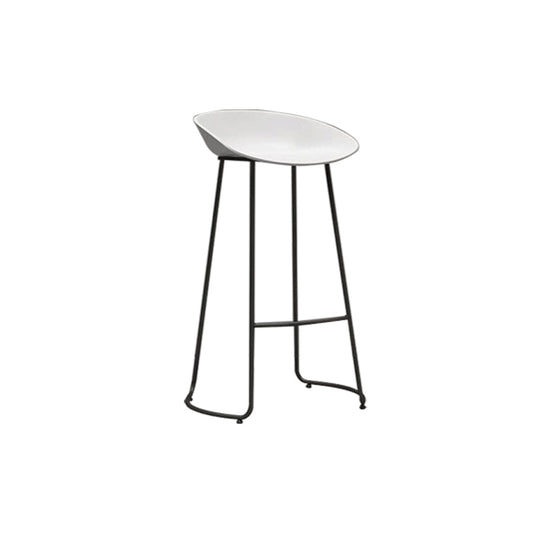 Industrial Plastic Bar Stool Armless Dining Stool with Metal Base Clearhalo 'Bar Furniture' 'Bar Stools' 'bar_stools' 'furn' 'furn_bar_stools' 'Furniture' 'Kitchen & Dining Furniture' 6846558