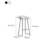 Industrial Plastic Bar Stool Armless Dining Stool with Metal Base Clearhalo 'Bar Furniture' 'Bar Stools' 'bar_stools' 'furn' 'furn_bar_stools' 'Furniture' 'Kitchen & Dining Furniture' 6846567