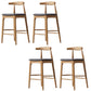 Faux Leather Dining Stools Industrial Style Bar Stool with Solid Wood Base Natural 4 Piece Set Clearhalo 'Bar Furniture' 'Bar Stools' 'bar_stools' 'furn' 'furn_bar_stools' 'Furniture' 'Kitchen & Dining Furniture' 6846610